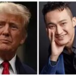 Justin Sun Donald Trump Mann der mit Klebeband umwickelte Bananen