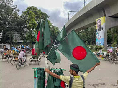 Mujibs Portraet wurde aus dem Buero des Praesidenten von Bangladesch