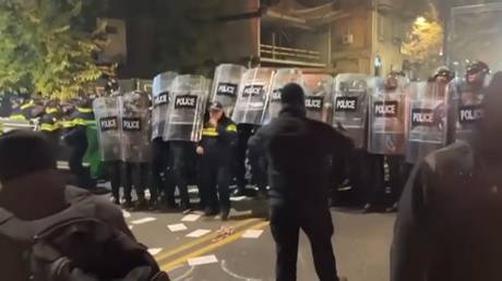 Polizei loest Demonstranten in Georgien gewaltsam auf VIDEO – World