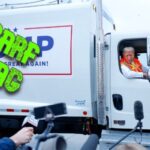 Trump hat sich mit diesem Muellwagen Stunt zu eigen gemacht