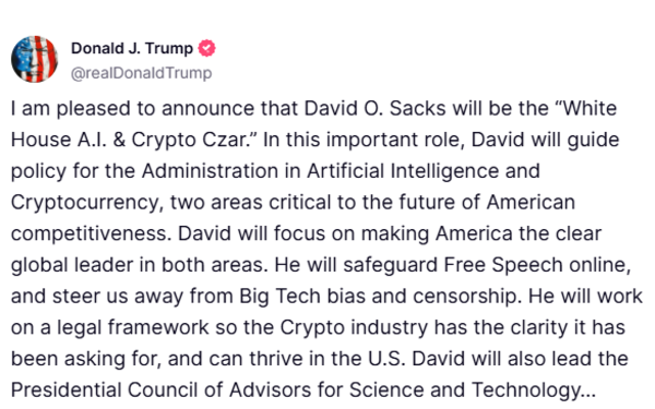 Trump wählt David Sacks