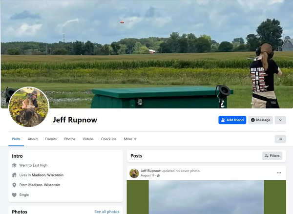 Das Facebook-Profil von Jeff Rupnow, dem Vater des mutmaßlichen Schulschützen aus Wisconsin.