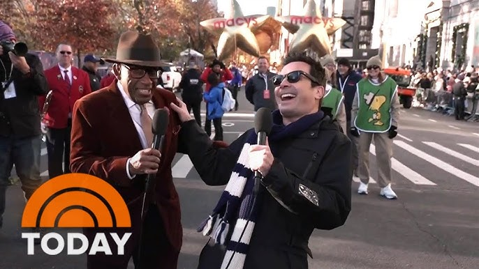 Jimmy Fallon mit Al Roker für die Today Show auf NBC Thanksgiving Day Parade