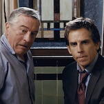 Ben Stiller und Robert De Niro im Gespraech mit Meet