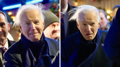 Bidens Bad Hair Day sorgt bei der Weihnachtsveranstaltung im Weissen Haus fuer