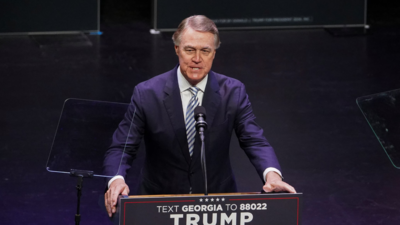 Der gewaehlte US Praesident Donald Trump waehlt David Perdue zum Botschafter