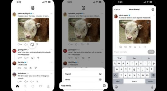 Instagram Threads fuegt die Funktion „Medien verwenden zum erneuten Teilen