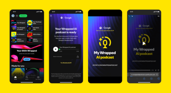 Spotify Wrapped 2024 fuegt einen KI Podcast hinzu der auf Googles