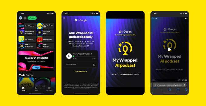 Spotify Wrapped 2024 fuegt einen KI Podcast hinzu der auf Googles