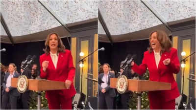 War Kamala Harris waehrend der Weihnachtsansprache in DC „betrunken Soziale