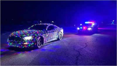 Weihnachtsbeleuchtung an Autos Ist das in den USA legal Polizei