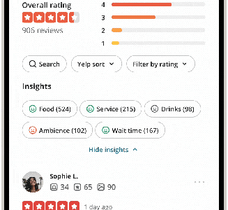 Yelp fuegt Restaurants KI gestuetzte Bewertungserkenntnisse hinzu