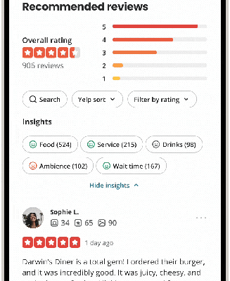 Yelp fuegt Restaurants KI gestuetzte Bewertungserkenntnisse hinzu