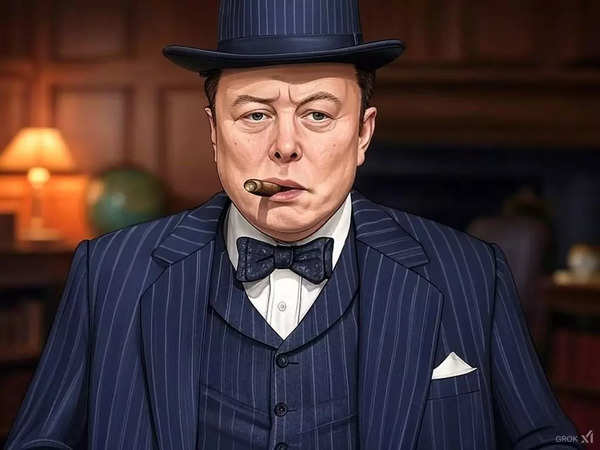 Elon Musk wurde von Grok als Winston Churchill neu interpretiert