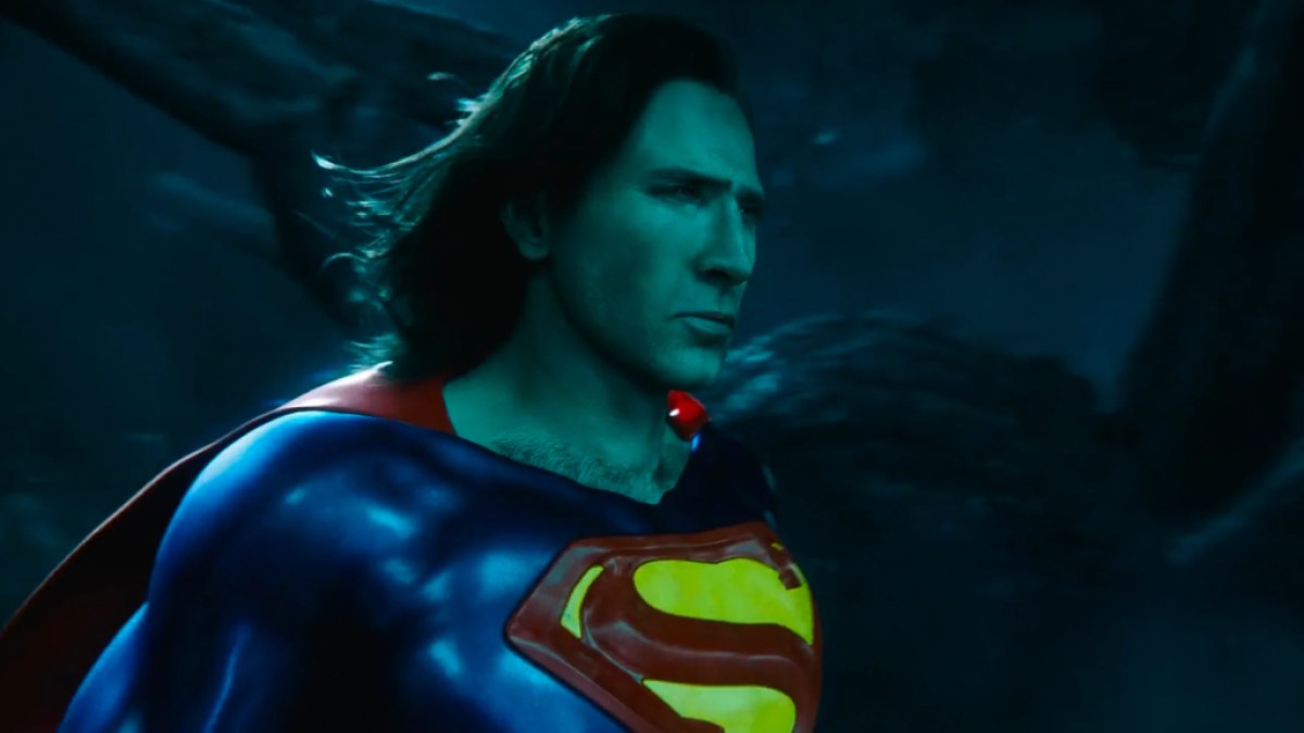 Eine CGI-Version von Nicolas Cage als Superman in The Flash