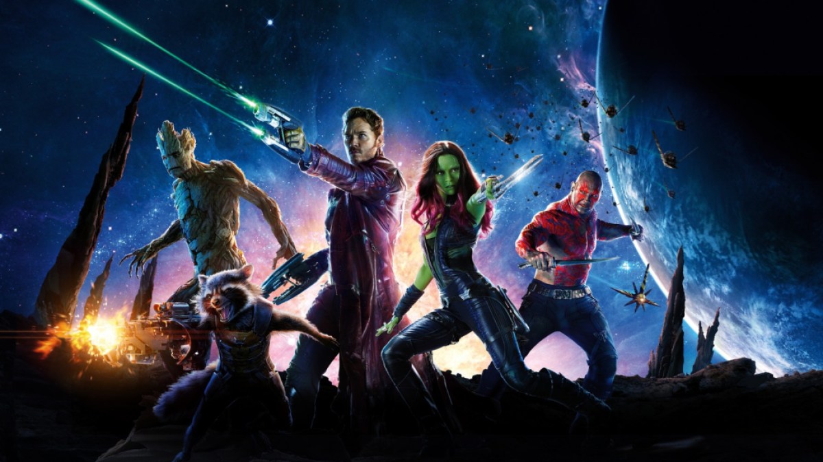 Schlüsselgrafiken für Guardians of the Galaxy mit der kompletten Teamaufstellung