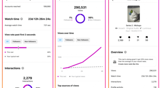 Instagram gibt den Erstellern mehr Einblick in die Leistung ihrer