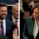 Kamala Harris JD Vance Viral Video Kamala Harris eidigt Senatsmitglieder