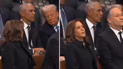 Kamala Harris‘ Todesblick auf den Chat zwischen Obama und Trump