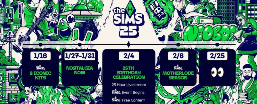 Kommende Events und Pakete zum 25 Jubilaeum von Die Sims