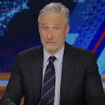 The Daily Show Jon Stewart geht auf die Geste von