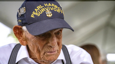 USA Marineveteran der waehrend Japans Angriff auf Pearl Harbor Leben