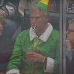 Will Ferrell trug bei einem Eishockeyspiel ein Elfenkostuem das er