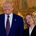 „Fantastische Frau Trump empfaengt die italienische Premierministerin Meloni zum Abendessen