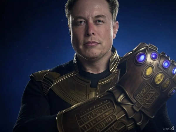 Elon Moschus als Thanos (KI erzeugt von Grok)