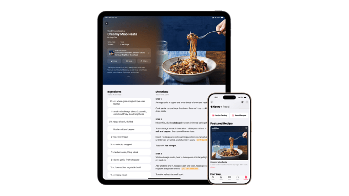 Apple nimmt Rezept Apps mit Apple News Food an