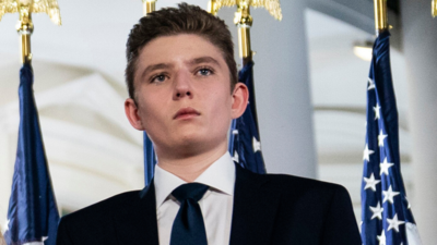 Barron Trump Der Praesident der Republikaner des NYU College tritt