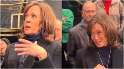 Betrunkene Tante Kamala Harris verspottete sich ueber das Wort Salat