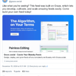 Custom Feed Builder Graze baut ein Unternehmen auf Bluesky auf