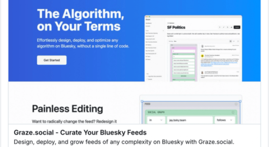 Custom Feed Builder Graze baut ein Unternehmen auf Bluesky auf