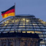 Deutsche Wahlen Weltanteile sind gemischt wenn Konservative die deutsche Wahl