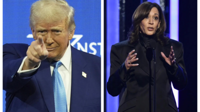 Donald Trump Kamala Harris Donald Trump und Kamala Harris erinnern