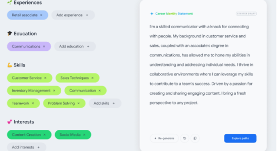 Googles Career Dreamer verwendet KI um Ihnen bei der Erkundung
