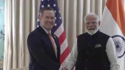 PM Modi trifft die US amerikanische Sicherheitsberaterin Michael Waltz