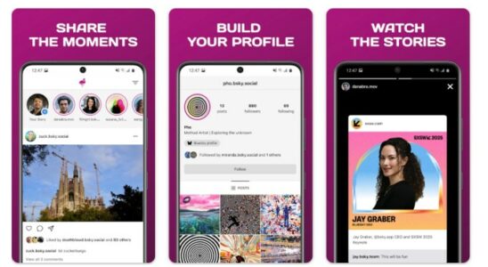 Pinksky ist auf Bluesky gebaut und bringt seine Instagram aehnliche App