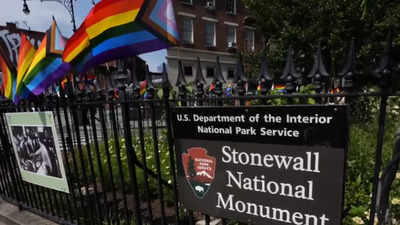 Proteste im New Yorker Stonewall National Monument nachdem LGBTQ auf