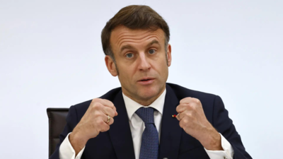 Wir werden gemeinsam daran arbeiten Franzoesischer Praesident Emmanuel Macron haelt