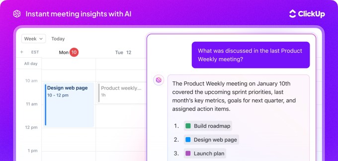 Clickup startet ein ueberarbeitetes Kalender Tool fuer Aufgaben und Besprechungsmanagement