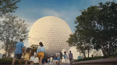 Das Feuer bricht im Epcot French Pavilion von Walt Disney