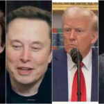 Elon Musk an Jeff Bezos Milliardaere die an Donald Trumps