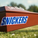 Ich bin verrueckt Grossbritanniener Mann der sich ueber Snickers Sarg Sarg Wunsch scherzte