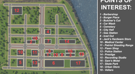 Komplette Block Spin Map Guide Alle aufgelisteten Standorte