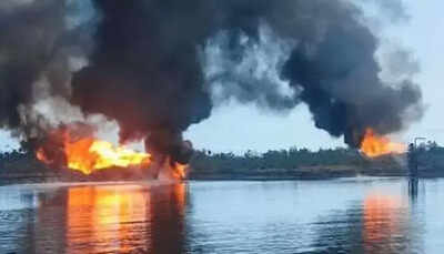 Nigeria Die Explosion berichtete ueber grosse Oelpipeline