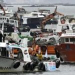 Protest und Rasenprotest Surf und Rasen Protest in Spanien gegen