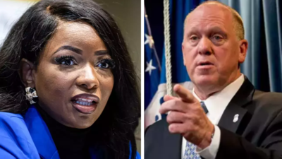 Wirklich erbaermlich Grenze zar Tom Homan zerreisst Rep Jasmine Crockett