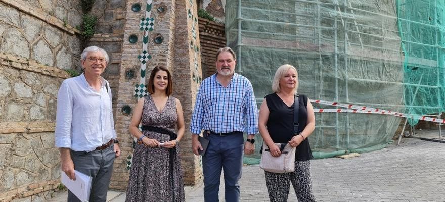 Debut des travaux de restauration de lescalier de Teruel sous